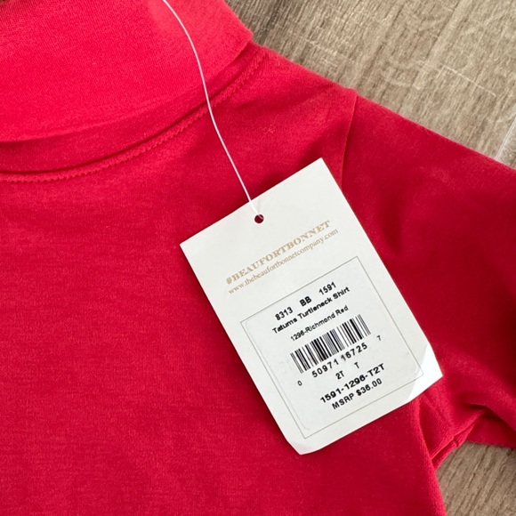 The Beaufort Bonnet Company Red Kids Turtleneck - Picture 2 of 4
